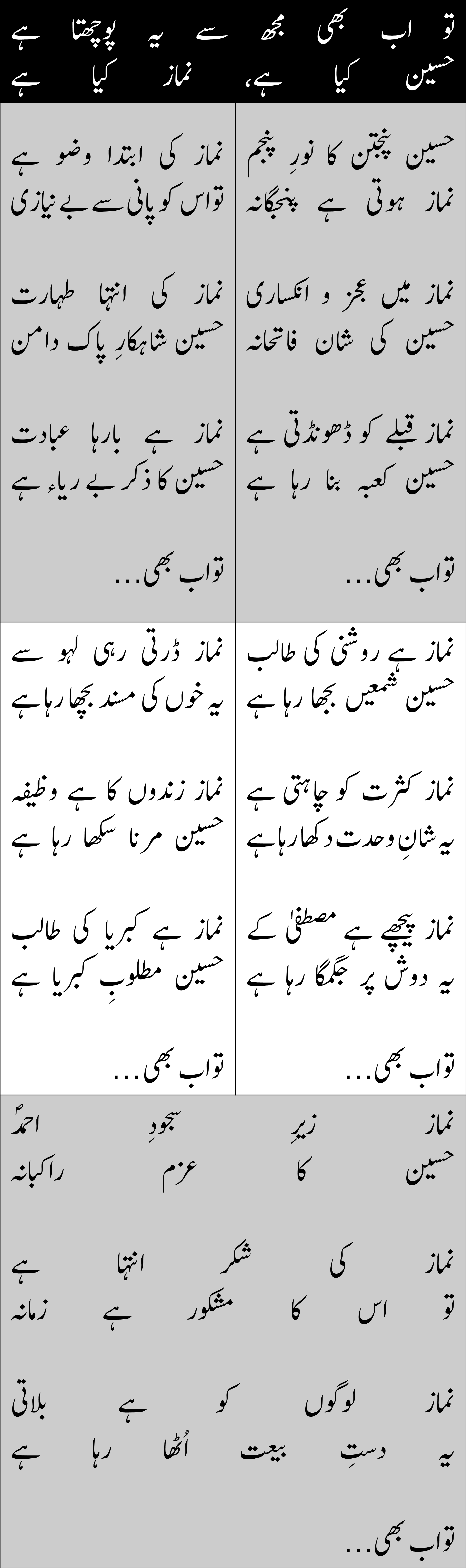 Cover image for Hussain kiya hai namaz kiya hai