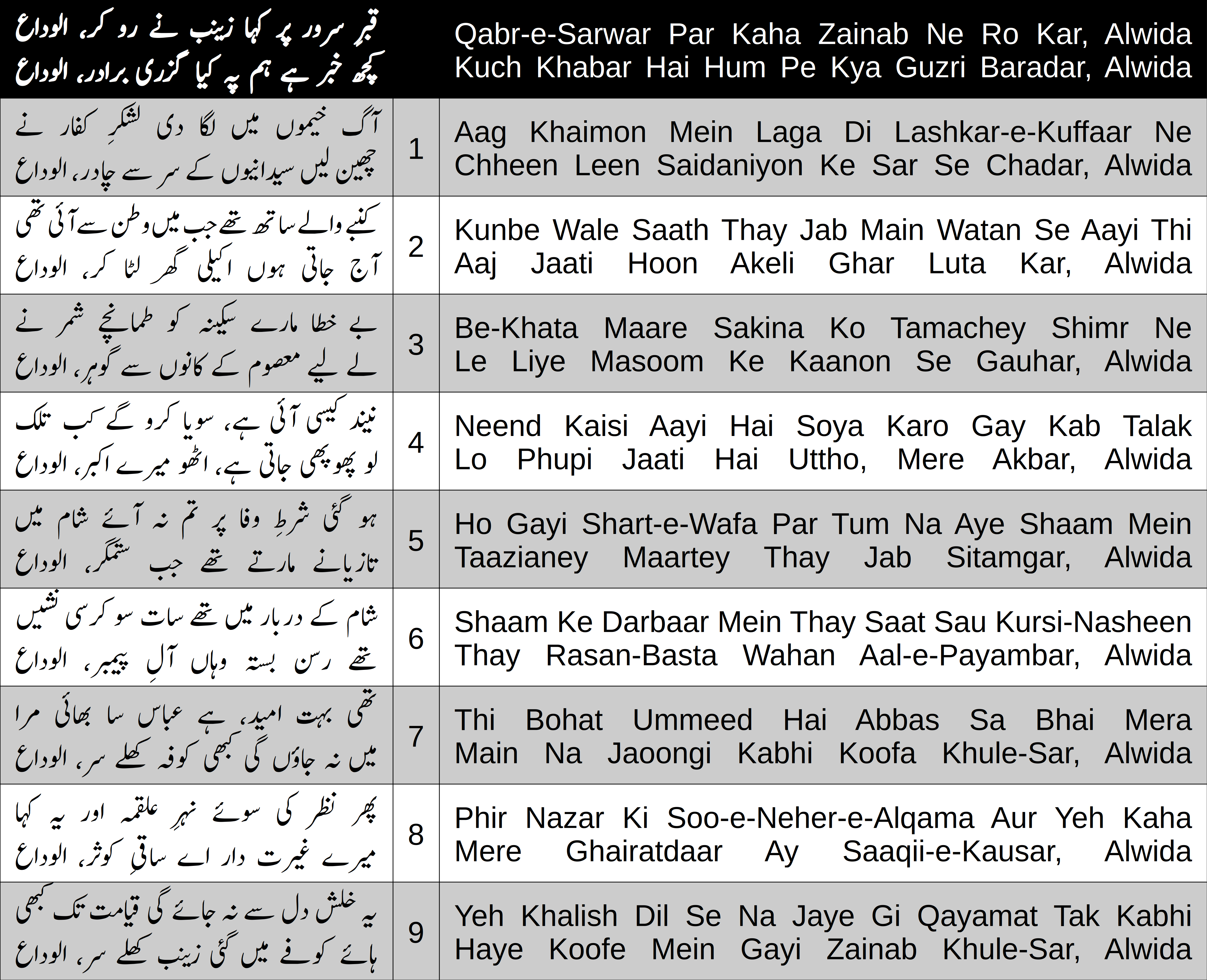 Cover image for Qabr-e-Sarwar Par Kaha Zainab Ne Ro Kar Alwida